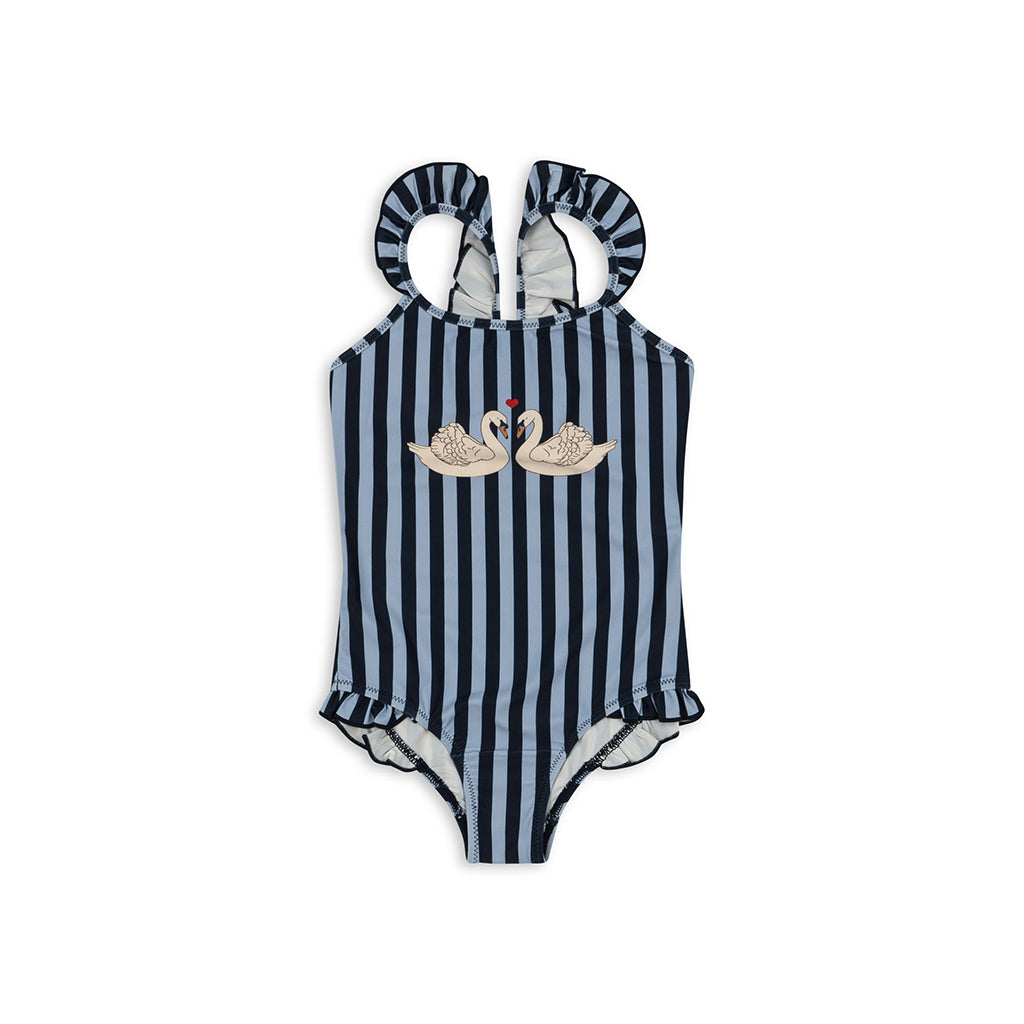 Dea Frill Swimsuit - Navy Stripe