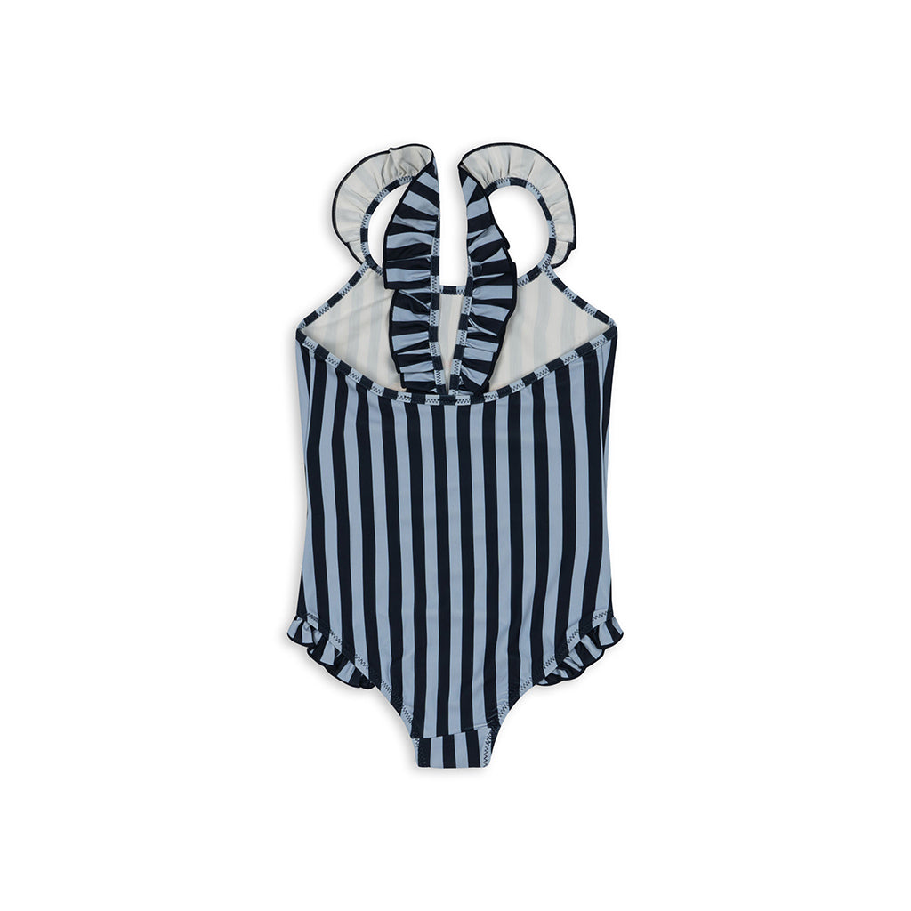 Dea Frill Swimsuit - Navy Stripe