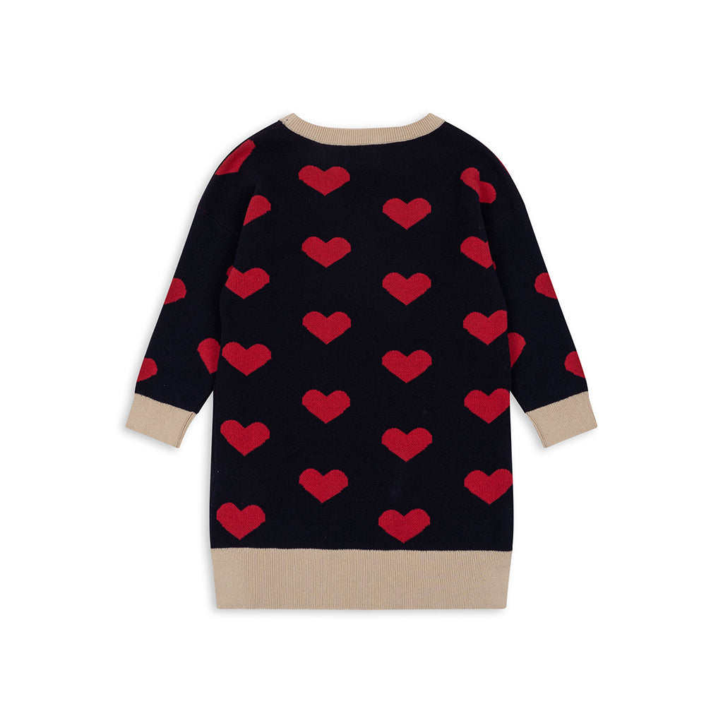 Lapis Knit Dress - Navy Heart