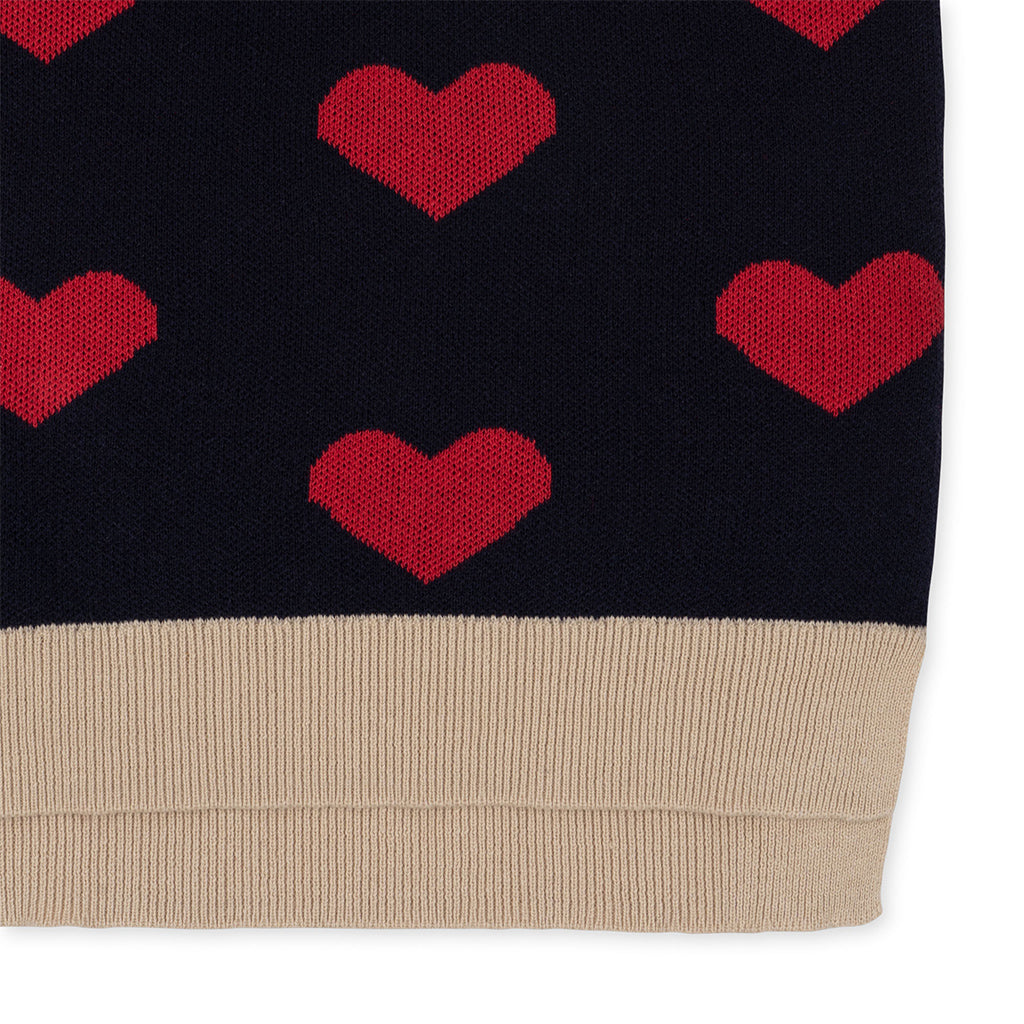 Lapis Knit Dress - Navy Heart