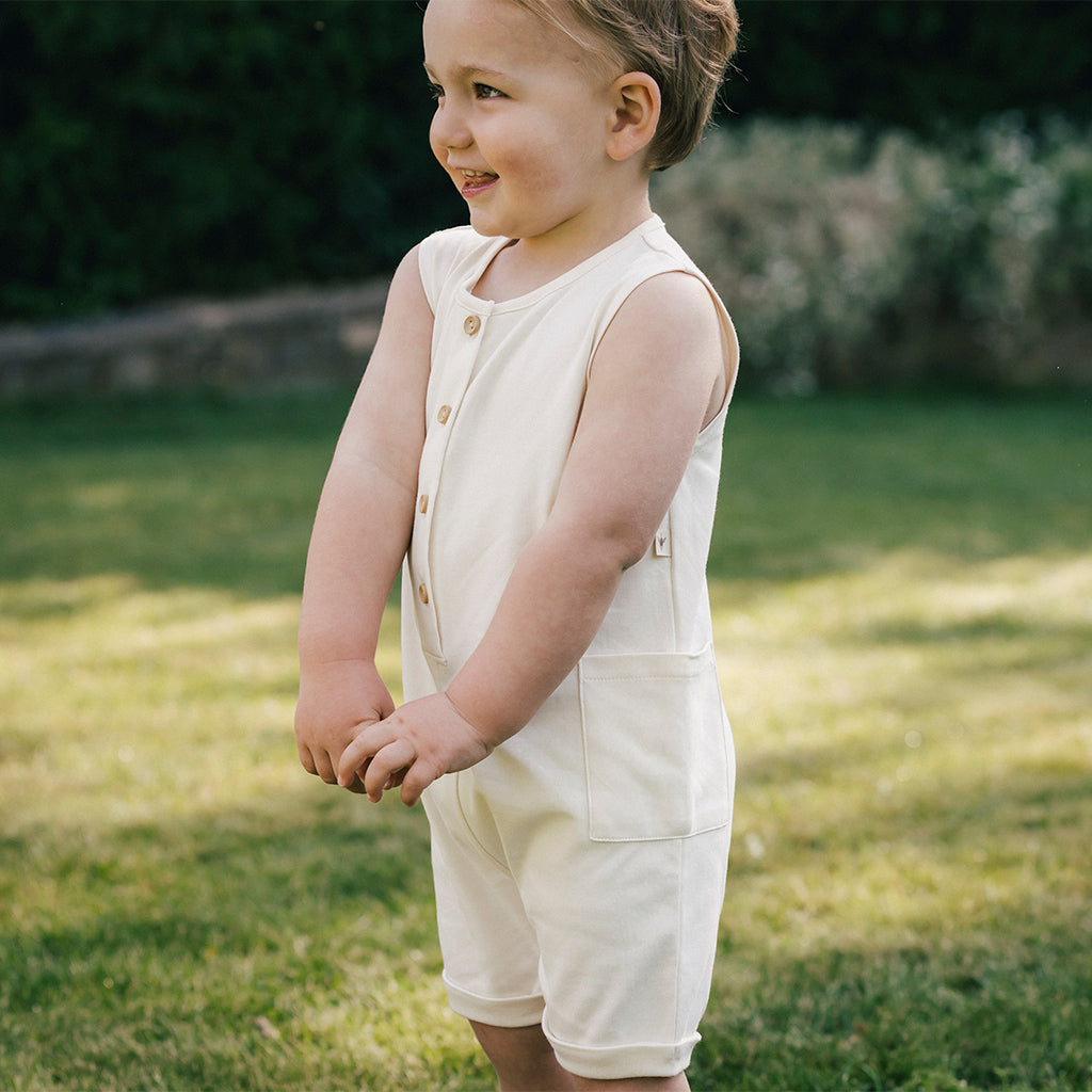 Playsuit Buttons - Cream