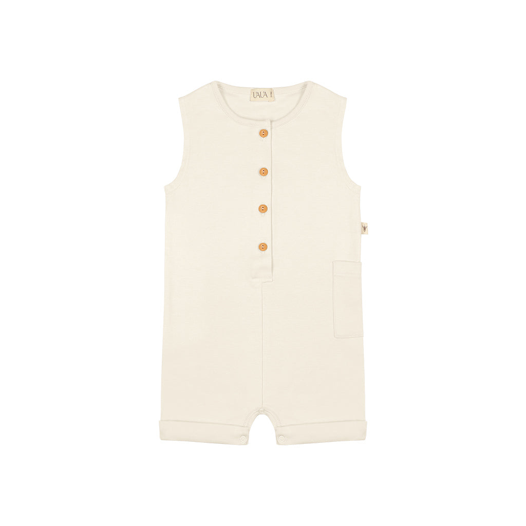 Playsuit Buttons - Cream