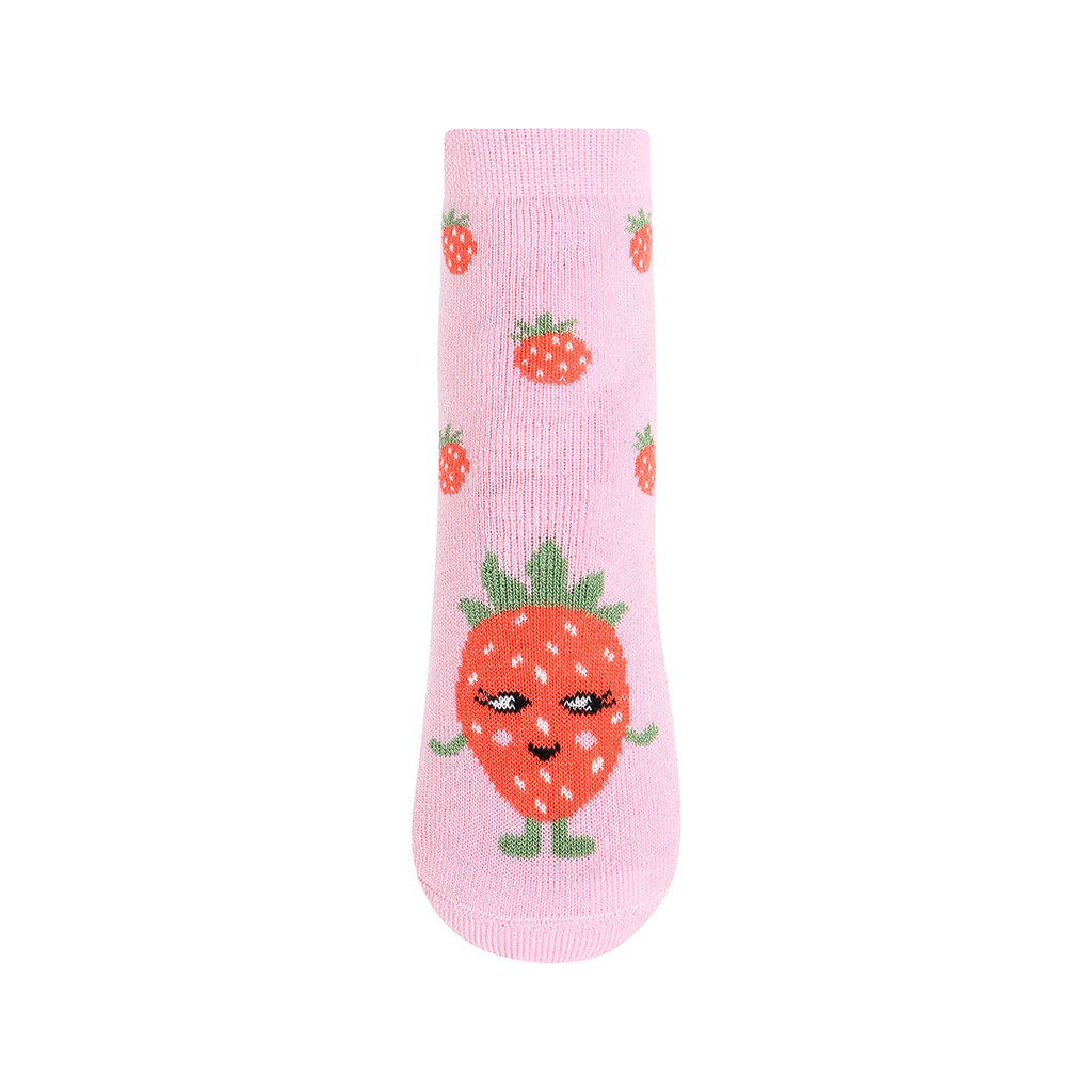 Strawberry Anti Slip Socks - Pink Nectar