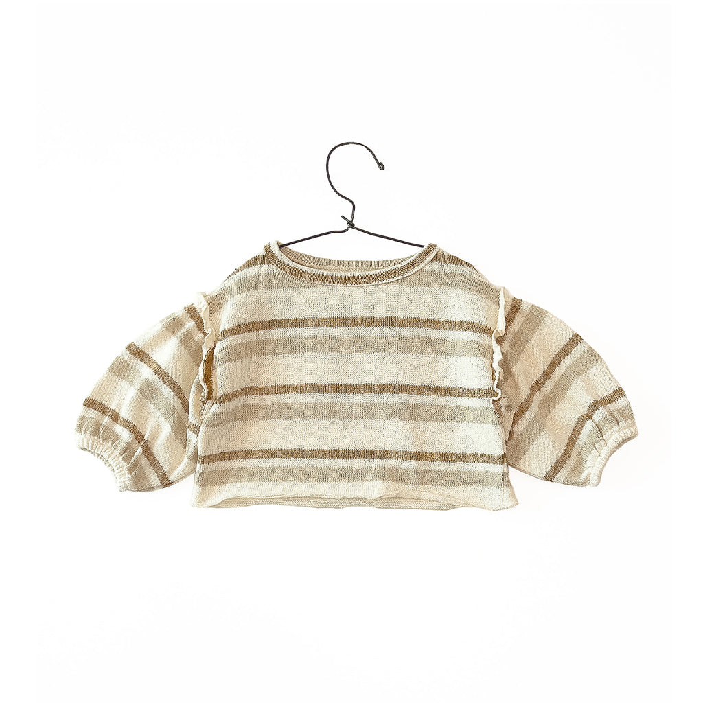 Striped Jersey Sweater - Crochet
