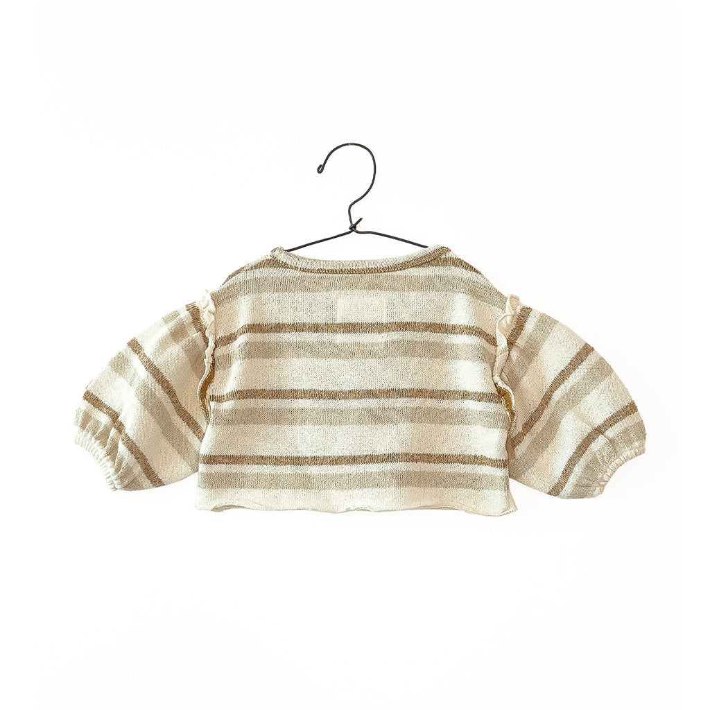 Striped Jersey Sweater - Crochet