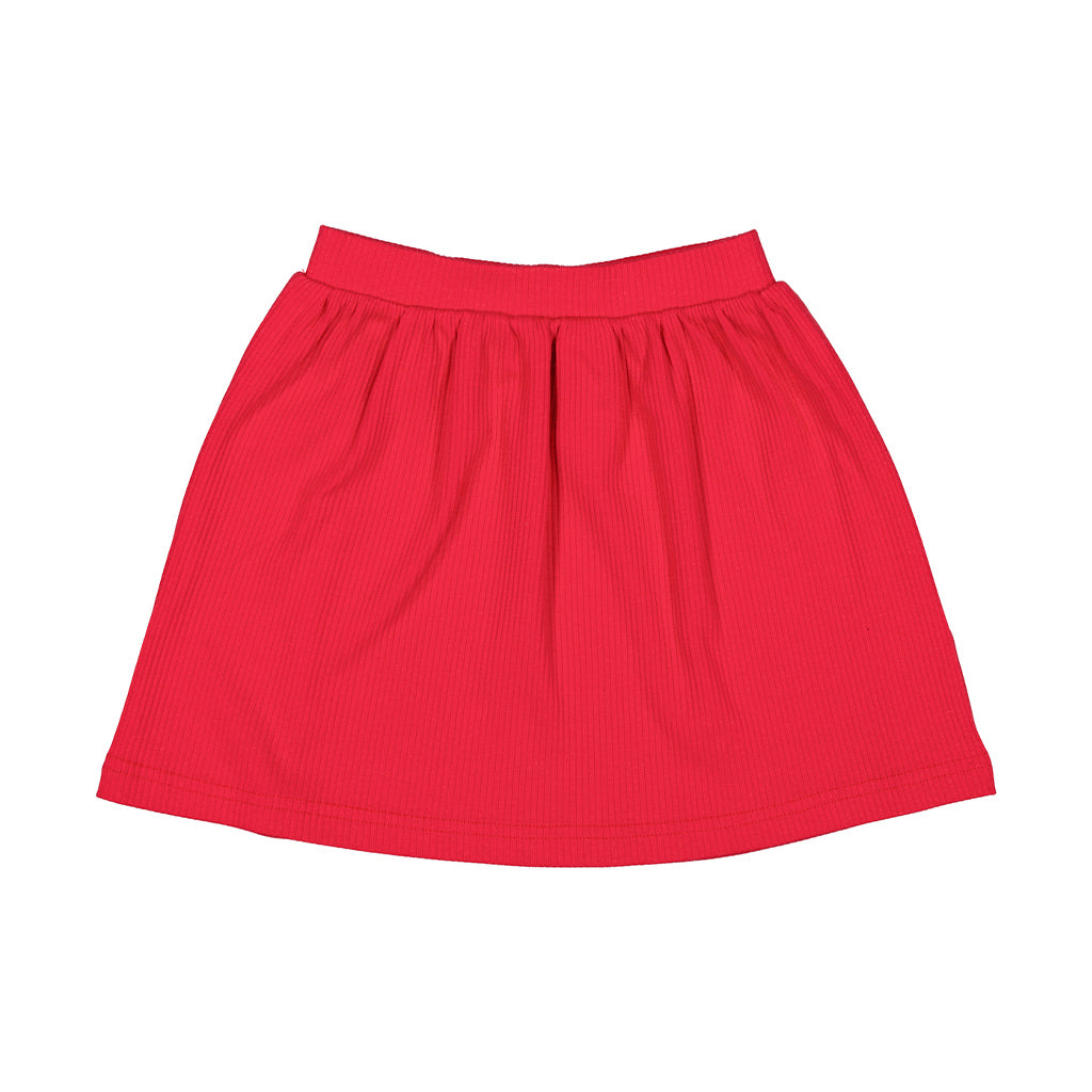 Marmar Skirt Modal Fine Rib Red Currant is een heerlijk girly rokje, maar door de fijne ribkwaliteit jersey gemaakt van modal ook ontzettend comfortabel te dragen deze zomer. Het rokje heeft een elastische tailleband en heeft een wat wijder modelletje. 